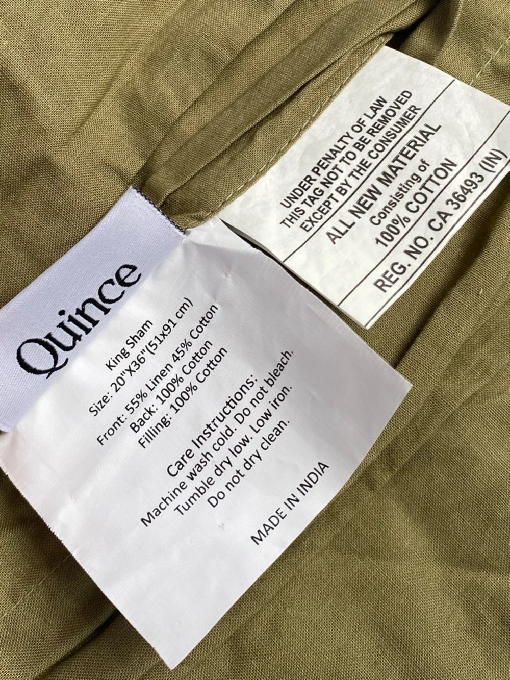 NWOT European Linen Cotton Stitch Sham (2)